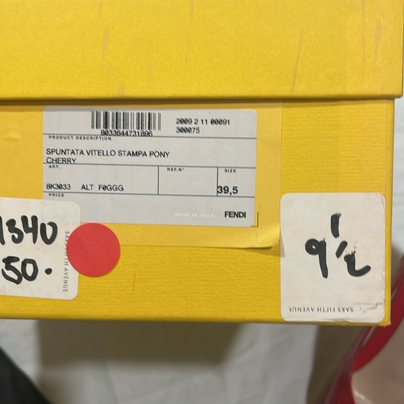 FENDI, EUC, AUTHENTIC 39.5. Perfect condition and gorgeous poppy color. - Picture 8 of 10